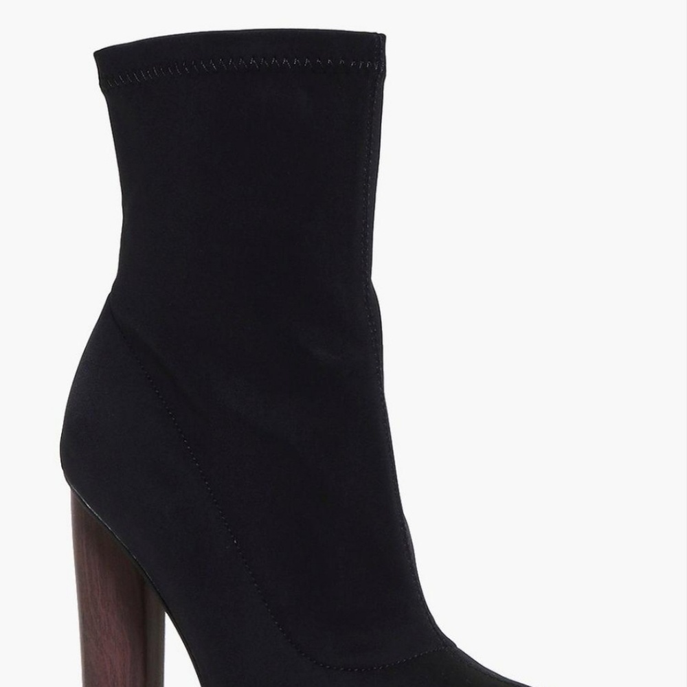 Black Stretch sock ankle bootie - Picture 3 of 5